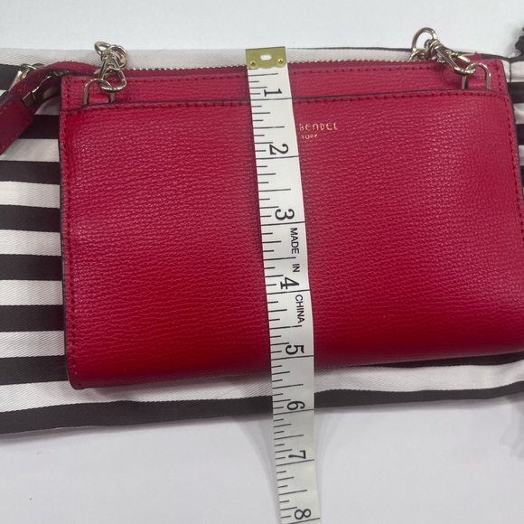 Henri Bendel Red Leather Chain Wristlet / Crossbody